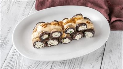 طريقة عمل لفائف الباذنجان بحشوة الفيتا