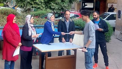 4416 طالب وطالبة يشاركون في اليوم الرياضي بجامعة حلوان