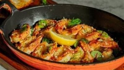 روبيان بالثوم والكزبرة وصفة شهية وسهلة