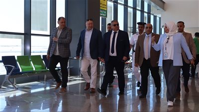 جولة تفقدية للجنة العليا للتفتيش الأمني والبيئي بمطار سفنكس الدولي