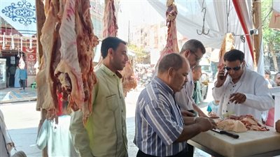 ضبط 59 كيلو لحوم وتحرير محاضر ضد الجزارين بالفيوم 