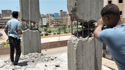 محافظ الدقهلية يتابع إزالة تعديات بناء بحي غرب المنصورة