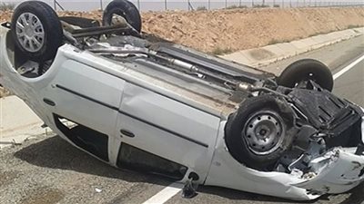 إصابة 6 أشخاص من أسرة واحدة في انقلاب سيارة بالجيزة 