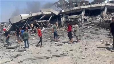 تأوي آلاف النازحين.. الاحتلال الإسرائيلي يدمر مدرسة الرافعي في جباليا بغزة