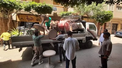 حملة مكبرة لرفع الإشغالات بدمنهور خلال ثالث أيام عيد الأضحى