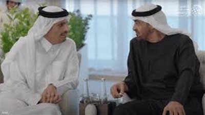رئيس الإمارات يستقبل رئيس مجلس الوزراء القطري