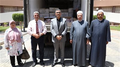 محافظ الجيزة يشهد تسلم الدفعة الأولى من لحوم صكوك الأضاحي 