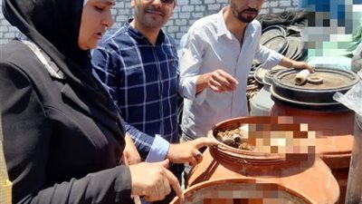 ضبط مخزن يحتوي على 2 طن مخللات وملح مجهولة المصدر بالبحيرة