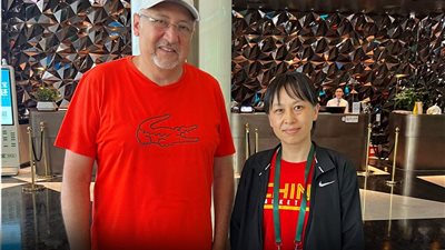 محمد محرم يلتقي رئيس قسم الشباب في اتحاد كرة السلة الصيني