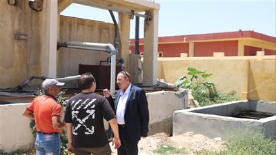رئيس شركة الصرف الصحي بالإسكندرية يتفقد محطة المعالجة داخل المجزر الآلي 