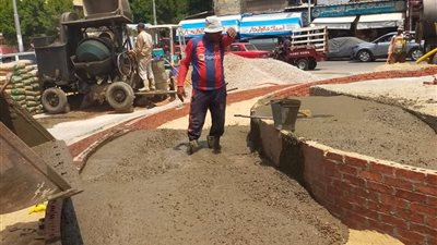 تطوير ميدان العزيز عثمان وتركيب بلاط الإنترلوك بشوارع مسجد فاطمة الزهراء بدمنهور