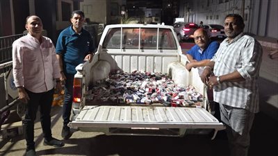 ضبط سجائر بدون فواتير ومجهولة المصدر بالفيوم 