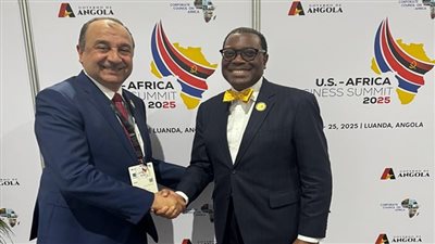 وزير قطاع الأعمال يلتقي رئيس مجموعة البنك الأفريقي للتنمية على هامش قمة لوندا