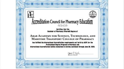  التعليم الصيدلي بالولايات المتحدة يجدد اعتماد برامج بكالوريوس الصيدلة بالأكاديمية العربية