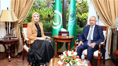 رئيس الأكاديمية العربية يستقبل القنصل الليبي الجديد