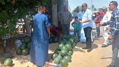 رفع الاشغالات وتنظيم سير التوك توك ببدر وكوم حمادة