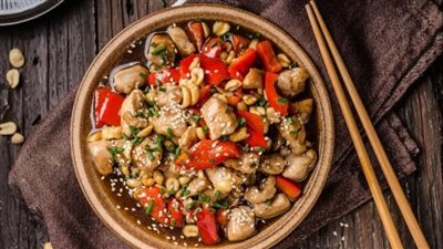 طريقة عمل دجاج صيني بالكاجو الصحي