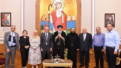 البنك الزراعي يبحث مع البابا تواضروس الثاني التوسع في تمويل مشروعات الأديرة