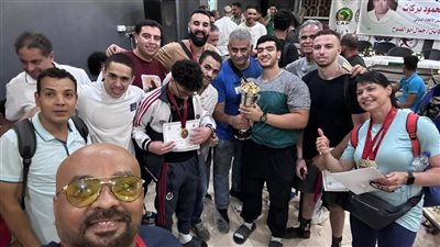 الصيد يتوج بالمركز الاول فى بطولة الجمهورية لرفعة البنش