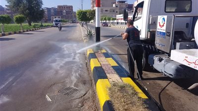 حملات مكثفة للنظافة والتجميل وصيانة أعمدة الإنارة بالبحيرة