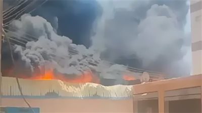 حريق داخل مخزن أجهزة كهربائية في البدرشين
