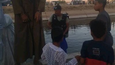 الإنقاذ النهري في انتشال جثامين شقيقين بترعة كاسل  بكوم أمبو باسوان