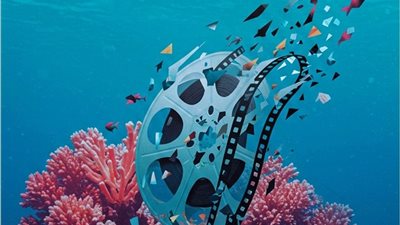 طالب بكلية الفنون الجميلة يصمم بوستر مهرجان الغردقة لسينما الشباب