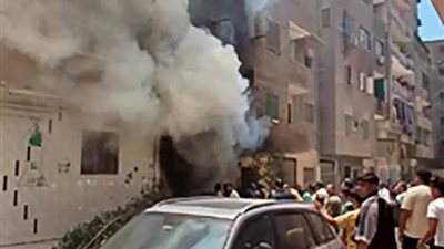 نشوب حريق هائل في مخزن ببولاق الدكرور| صور