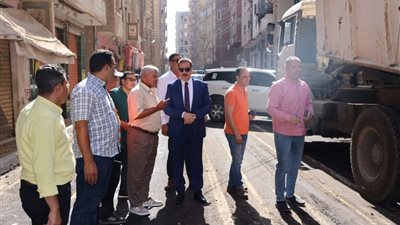 محافظ المنوفية يتفقد أعمال الرصف والتطوير بمتفرعات شارع مصطفى النجار 