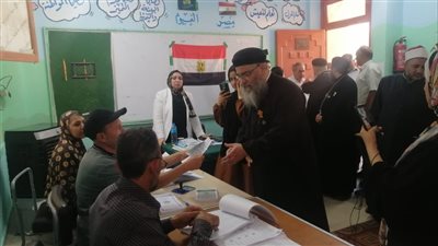 وفد من الاقباط والأوقاف بالفيوم يشارك فى انتخابات الشيوخ