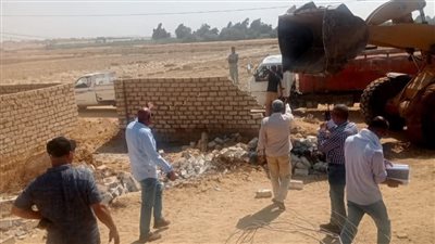 ضمن الموجة السابعة والعشرين.. إزالة 15 حالة بناء مخالف بالفيوم 