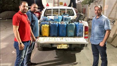 ضبط طن ونصف مواد بترولية قبل بيعها بالفيوم 