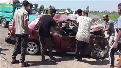 مصرع سيدة وإصابة 5 أخرين في تصادم على طريق شربين دكرنس