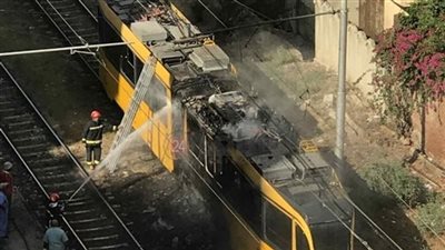 حريق بترام الرمل في الإسكندرية والعناية الإلهية تنقذ الركاب