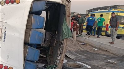 النيابة العامة تكشف تفاصيل انقلاب سيارة بطريق أسيوط الفرافرة وإصابة 11 مواطنا