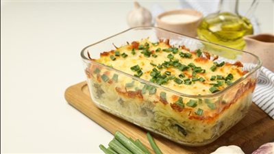 طريقة عمل صينية البطاطس المهروسة للدايت