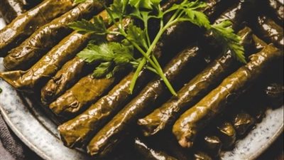 ورق العنب بزيت الزيتون على الطريقة التركية