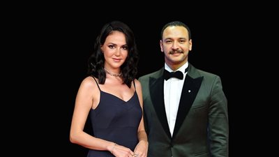 أحمد خالد صالح وركين سعد زوجان في 