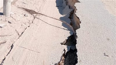 هبوط أرضي باحدي قري طامية الفيوم