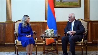 لقاء سفيرة مصر في أرمينيا مع رئيس جمهورية أرمينيا