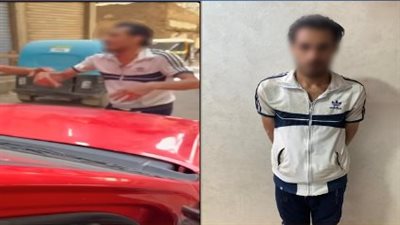 قطع الطريق وعايز يحرق العربية.. الداخلية تضبط سائق بطل فيديو القليوبية