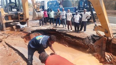 محافظ أسوان: جهود لإصلاح الكسر المفاجئ بخط الطرد الرئيسى لمحطة الكرور