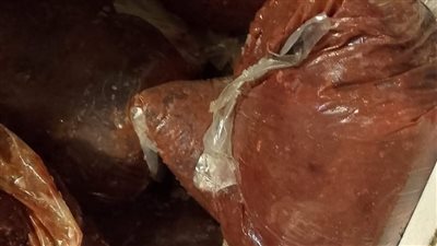 ضبط طن ونصف كبدة وعجينة لحوم غير صالحة للاستهلاك بالفيوم 