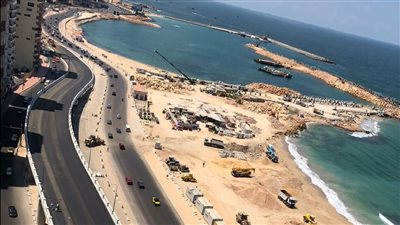 تشغيل تجريبي لكوبري محمد نجيب ضمن أعمال توسعة كورنيش الإسكندرية