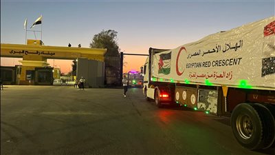 2750 طن مساعدات غذائية وإغاثية عبر قافلة «زاد العزة» الـ30 لغزة