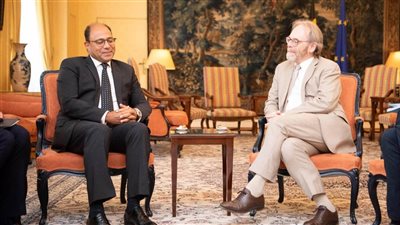 سفير مصر فى بروكسل يلتقي رئيس مجلس النواب البلجيكى 