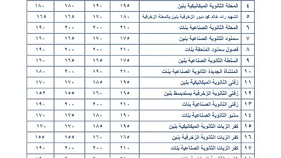 خفض الحد الأدنى لتنسيق القبول بالصف الأول الثانوي الفني بالغربية
