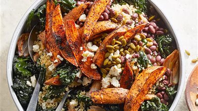 طريقة عمل سلطة الكايل مع البطاطا الحلوة