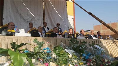 بدء احتفالية افتتاح مدرسة الدكتور عبدالسند يمامة الثانوية المشتركة بمنطقة منيل شيحة 