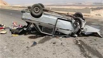 انقلاب سيارة يحول طريق سفاجا قنا إلى ساحة رعب وأربعة مصابين